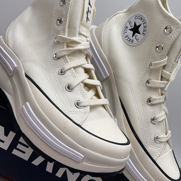 Converse WMNS RUN STAR LEGACY CX HI EGRET/BLACK/WHITE A00868C Platforms Sneakers - Picture 7 of 16